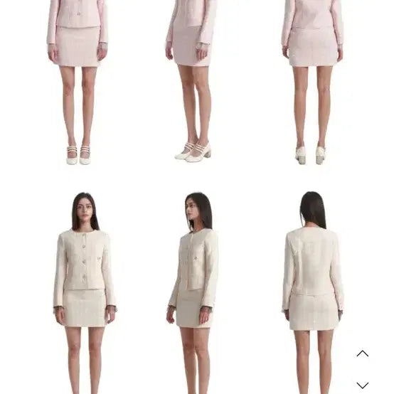 [BUNJANG] Ibuve Peach Fuzz Tweed Set (Cream Beige) / 이부베 Peach fuzz tweed 트위드 셋업 (크림베이지)