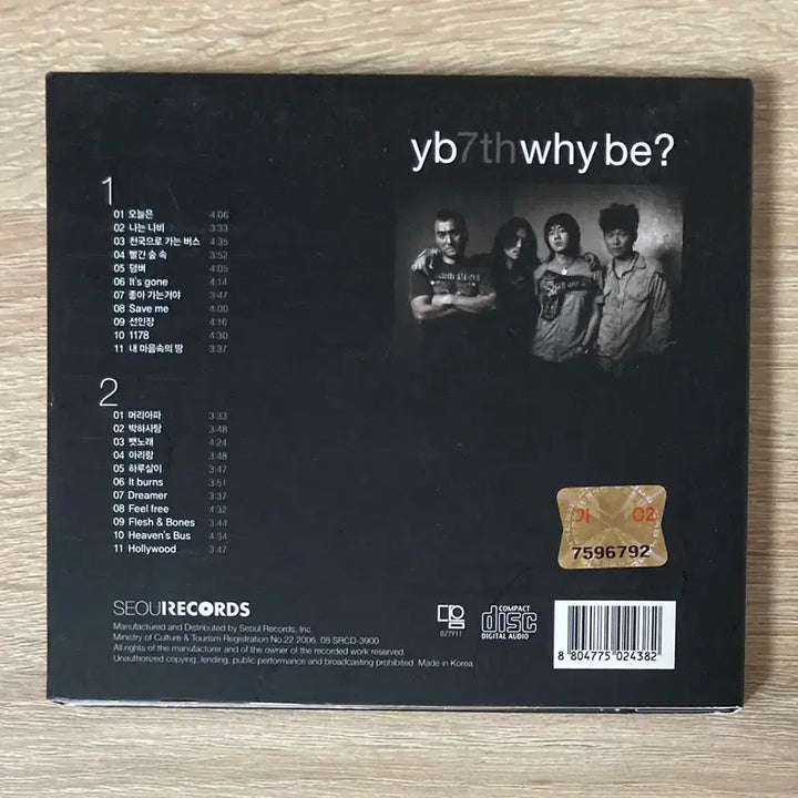 [BUNJANG] YB 7th Album Why Be? CD / YB - 7집 Why Be? CD 판매 (초반)