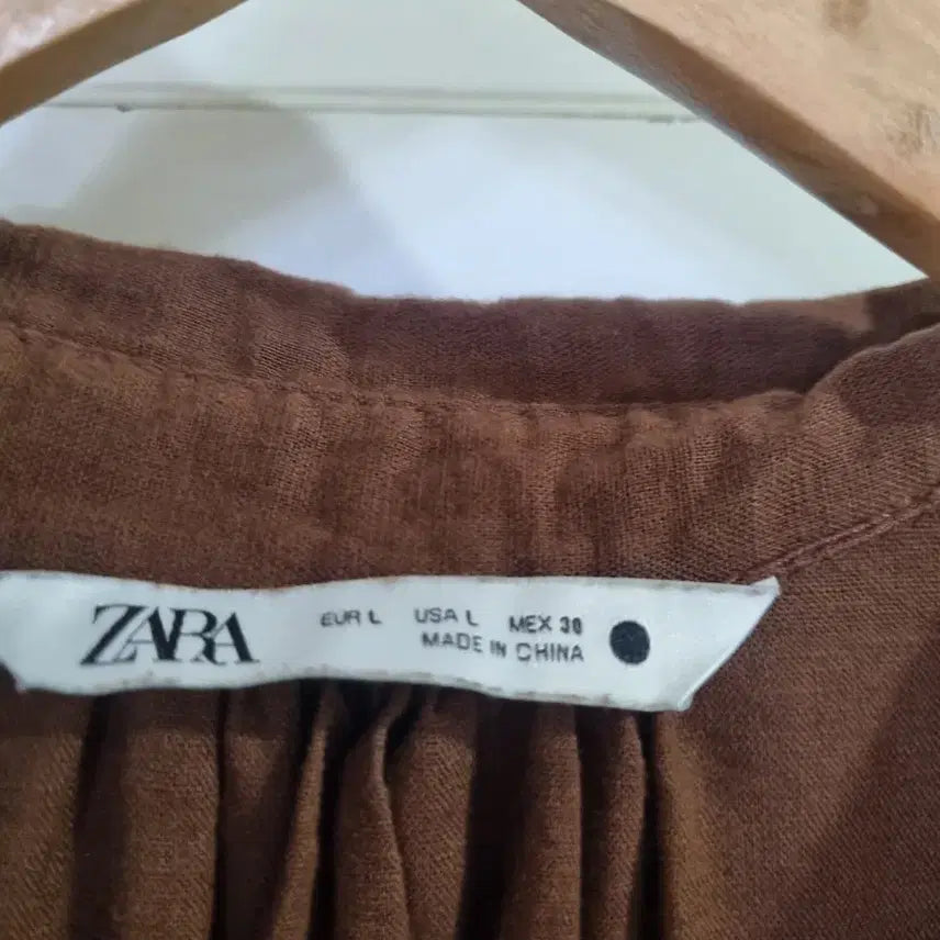 [BUNJANG] Summer Brown Linen Long Dress / 여름 밤색. 마. 린넨. 롱원피스.   깨끗해요. 가슴단면