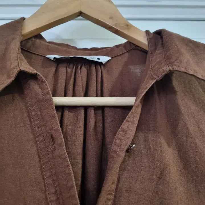 [BUNJANG] Summer Brown Linen Long Dress / 여름 밤색. 마. 린넨. 롱원피스.   깨끗해요. 가슴단면