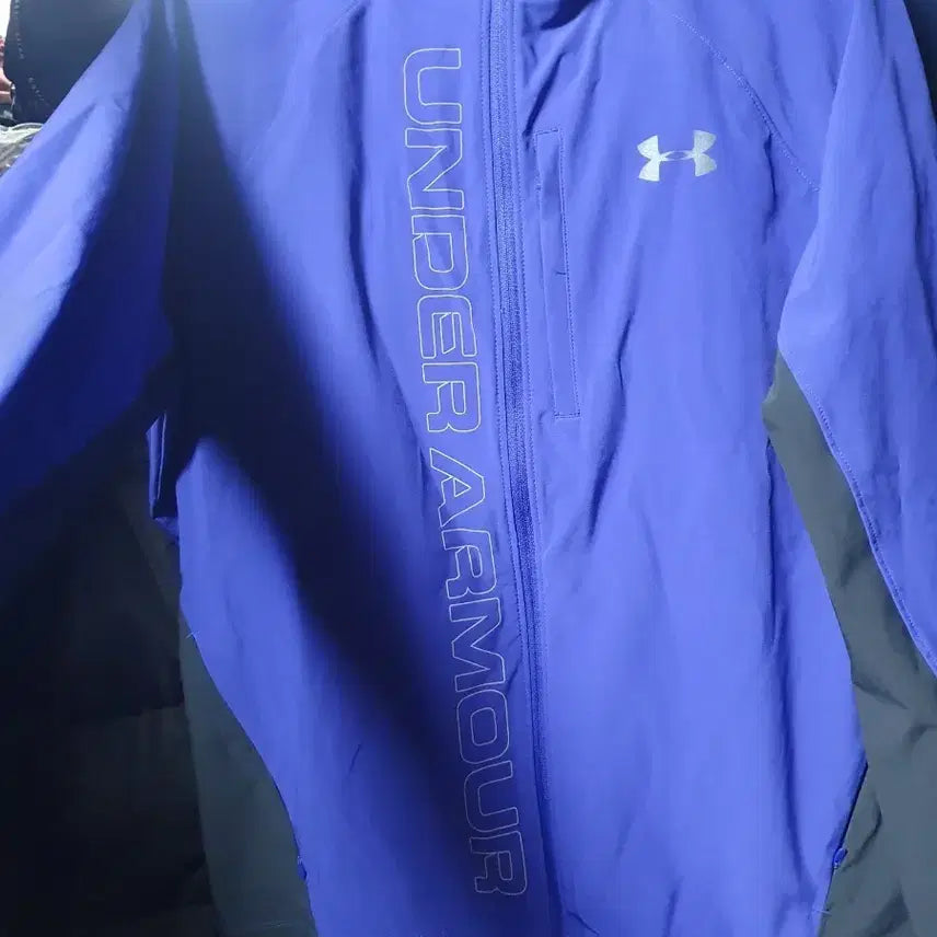 [BUNJANG] Under Armour Purple Windbreaker Hooded Jacket (M) / 언더아머 퍼플 바람막이 후드 자켓m