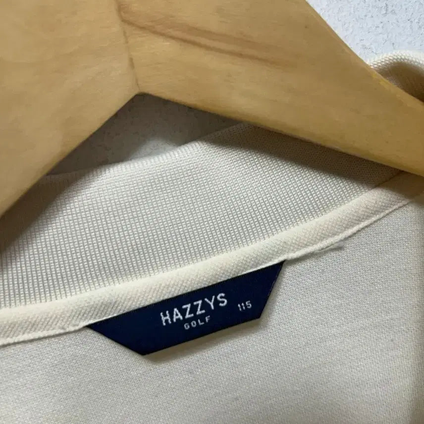 [BUNJANG] HAZZYS Ivory Collar Short Sleeve T-shirt (Golf) / HAZZYS 헤지스 아이보리 카라 반팔티 골프 115사이즈