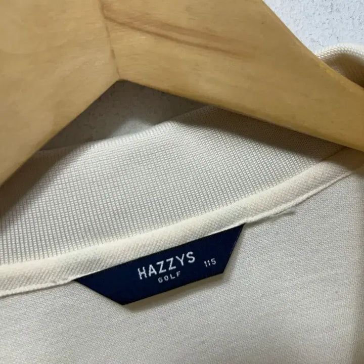 [BUNJANG] HAZZYS Ivory Collar Short Sleeve T-shirt (Golf) / HAZZYS 헤지스 아이보리 카라 반팔티 골프 115사이즈