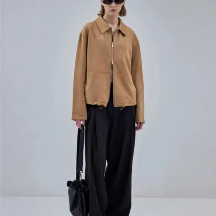 [BUNJANG] Suede Bomber Jacket / 스웨이드자켓 블루종