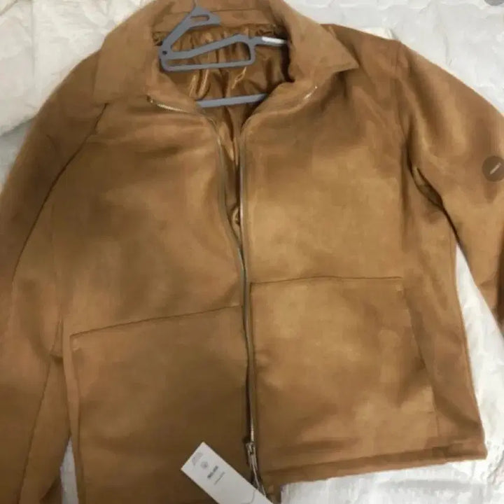 [BUNJANG] Suede Bomber Jacket / 스웨이드자켓 블루종