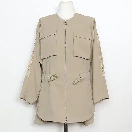 [BUNJANG] S. Hanseom Time Perforated Zip-up Jacket / S . 한섬타임 집업 펀칭자켓