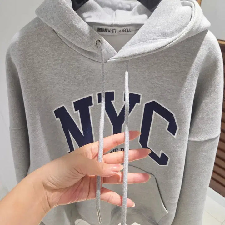 [BUNJANG] Urban White in Seoul Gray Hoodie / (어반화이트인서울) 남성 그레이 후드티