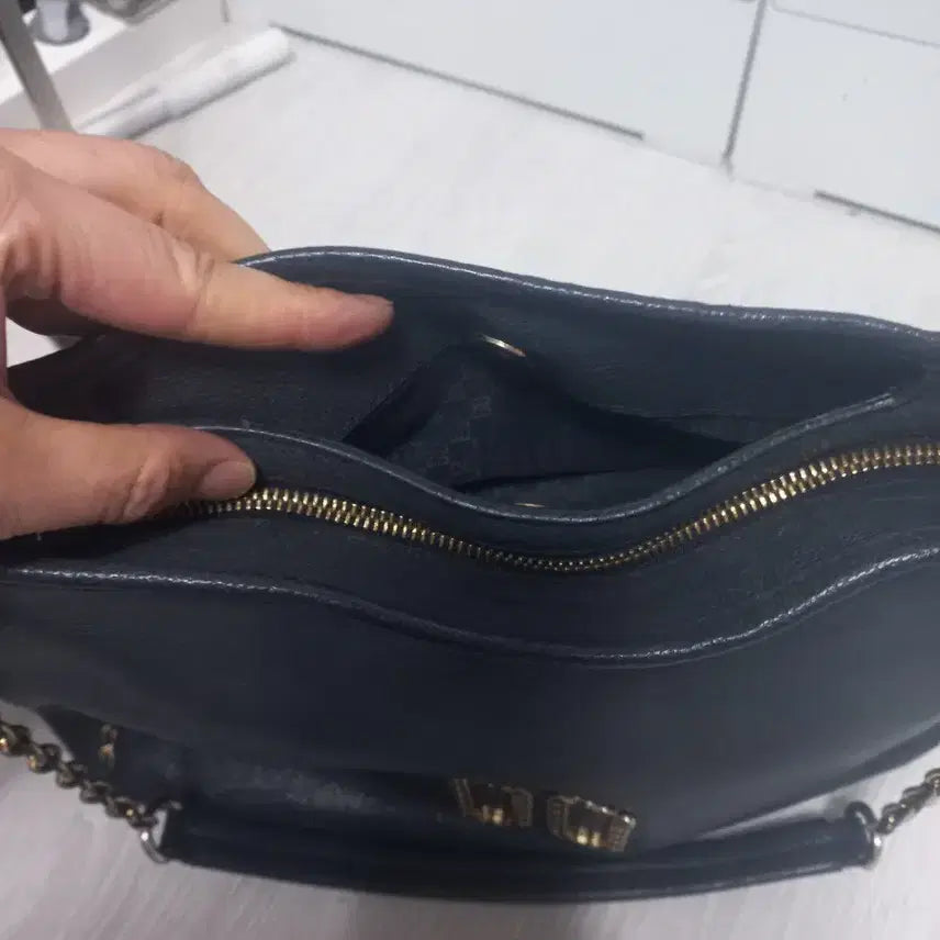 [BUNJANG] Daks DD Line Shoulder Bag - Charcoal / 닥스 DD라인 숄더백. 챠콜