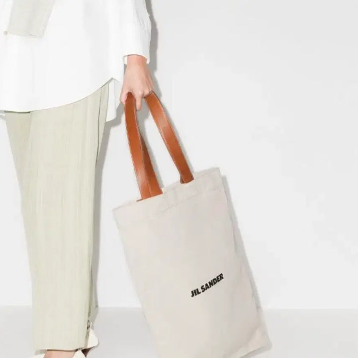 [BUNJANG] Jil Sander Canvas Tote Bag Ivory / 질샌더 캔버스 토트백 아이보리