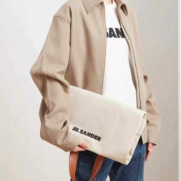 [BUNJANG] Jil Sander Canvas Tote Bag Ivory / 질샌더 캔버스 토트백 아이보리