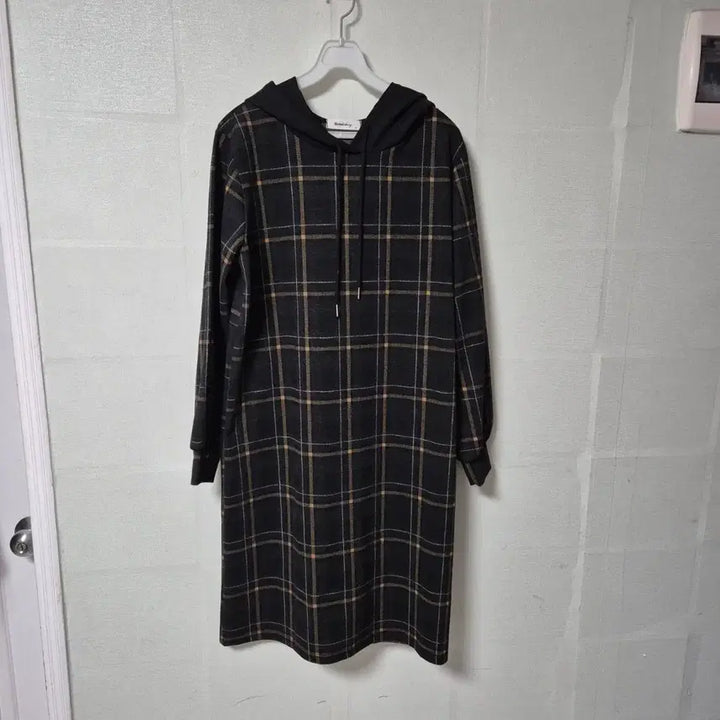 [BUNJANG] Romistory Checkered Hooded Long Dress / 로미스토리 체크 후드 롱 원피스