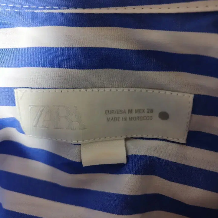 [BUNJANG] ZARA Striped Puff Blouse / ZARA 자라 스트라이프 퍼프 블라우스 셔츠 M