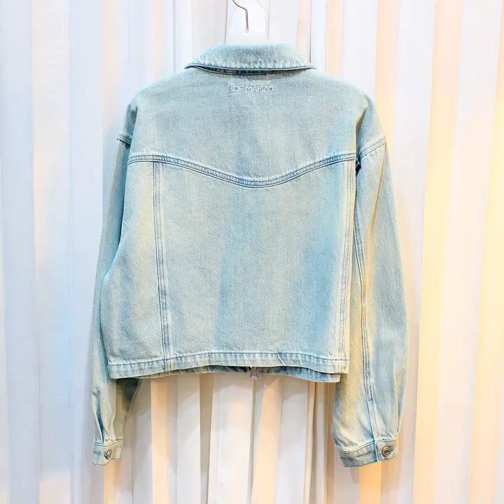 [SOLD OUT] M 13 de marzo 곰돌이 집업 데님 숏자켓 b367
