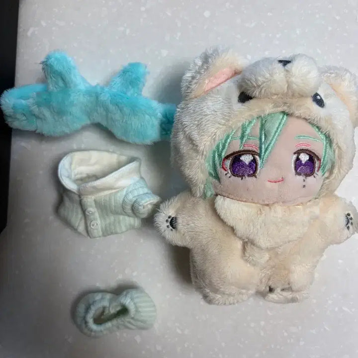[BUNJANG] Ensemble Stars Tatsumi Plushie / 앙스타 곰누이 타츠미+토끼 귀 파자마(민트)