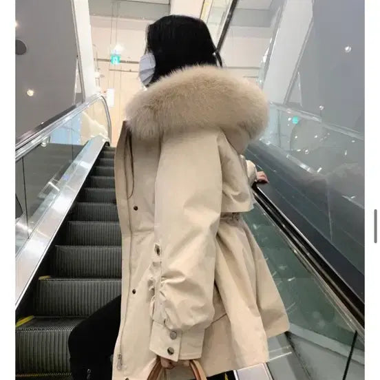 [BUNJANG] Demeory Real Fox Duck Down Padding Jacket / 광주별 자체제작 리얼폭스 덕다운 패딩 정가 30 드메리 르안 로제드유