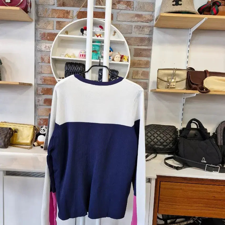 [BUNJANG] Tommy Hilfiger Color Block Knit Sweater / 타미힐피거 컬러블록 니트