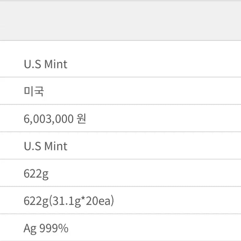 [BUNJANG] 2024 Silver Eagle 1oz Bullion Coin / (판매)2024 1온스 실버 이글 불리온 주화(Coin)