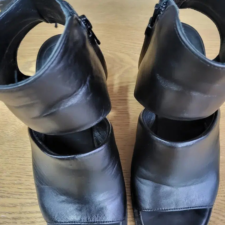 [BUNJANG] System Black Open Toe Heels - Size 230 / 시스템 블랙 오픈토 힐230