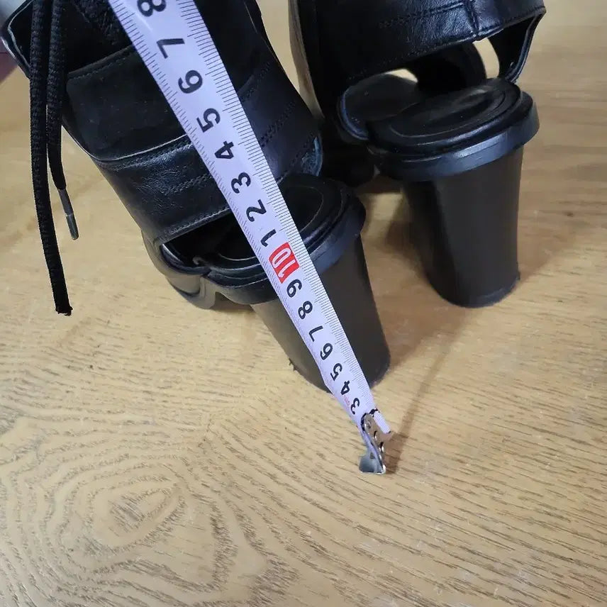 [BUNJANG] System Black Open Toe Heels - Size 230 / 시스템 블랙 오픈토 힐230