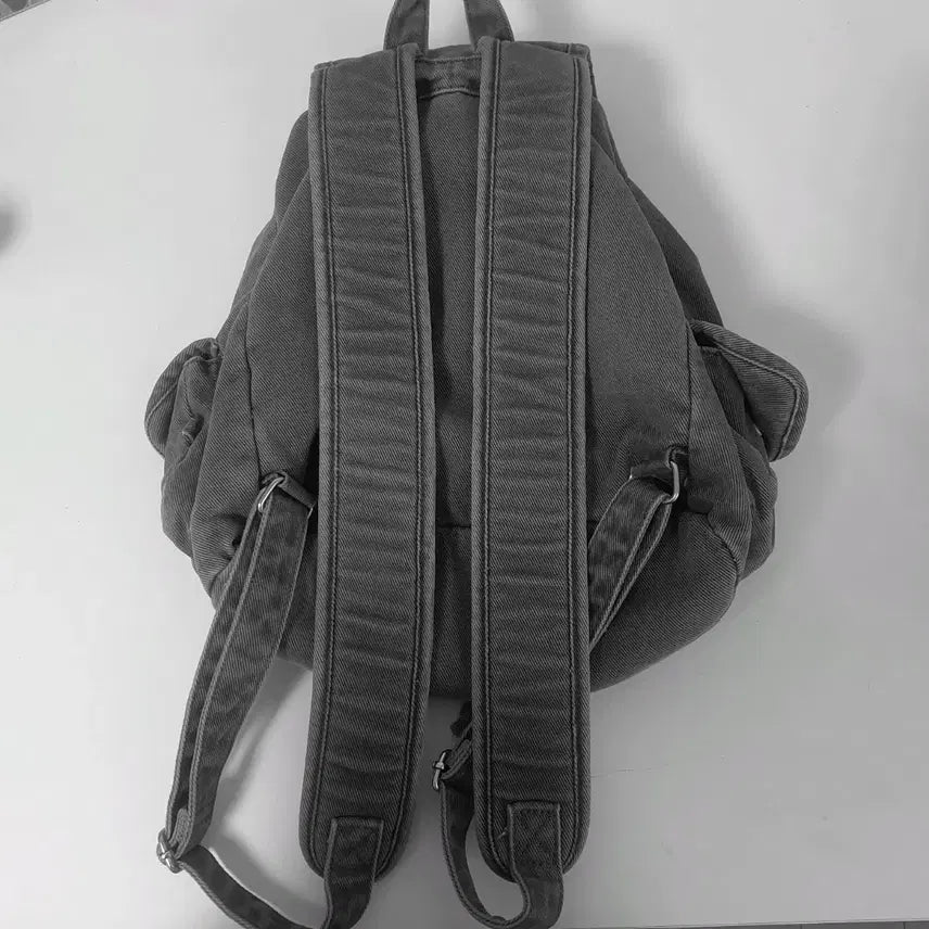[BUNJANG] TCM Starfish Denim Backpack (Charcoal) / 더콜디스트모먼트 데님 백팩 차콜