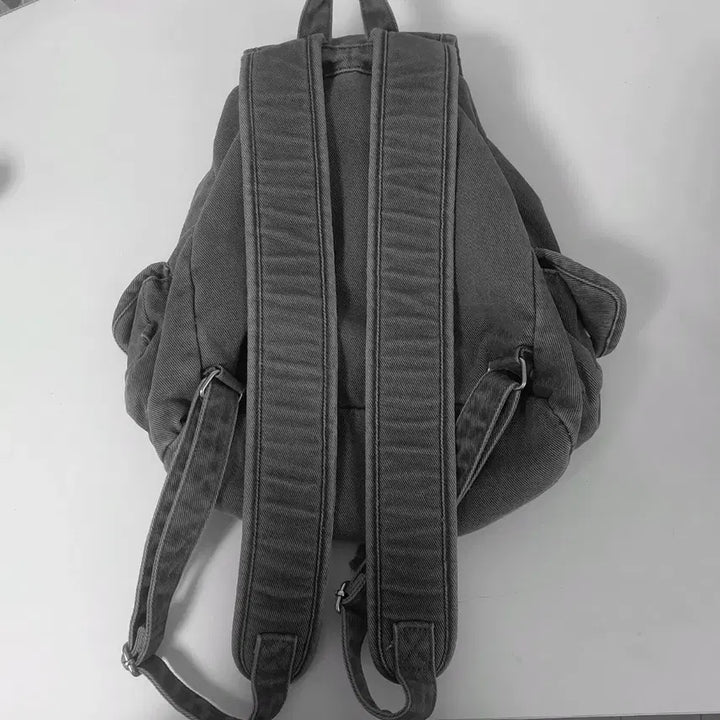 [BUNJANG] TCM Starfish Denim Backpack (Charcoal) / 더콜디스트모먼트 데님 백팩 차콜