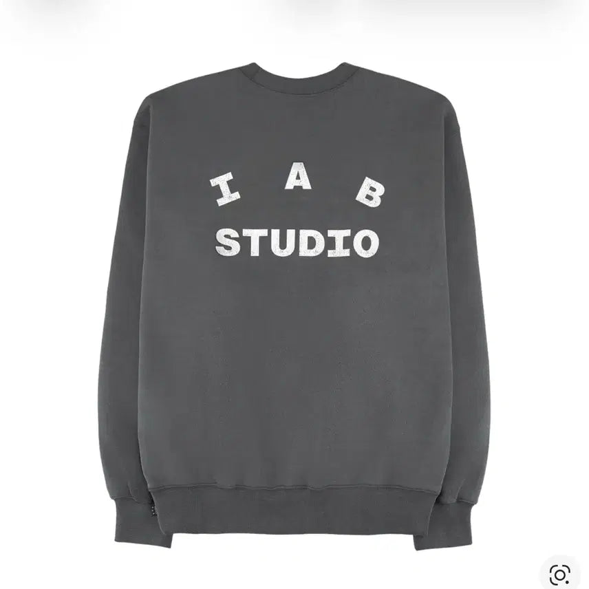 [BUNJANG] IAB Studio Damaged Logo Sweatshirt Charcoal / [XXL]아이앱 스튜디오 아이앱 데미지드 로고 스웨트셔츠 차콜