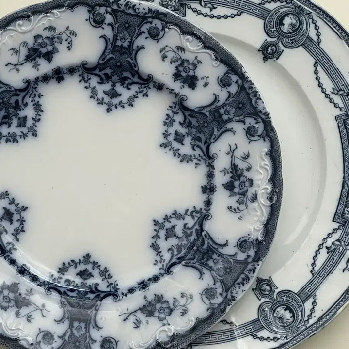 [BUNJANG] Vintage French &amp; British Plate Set / 빈티디 엔틱 프랑스 영국 접시 세트