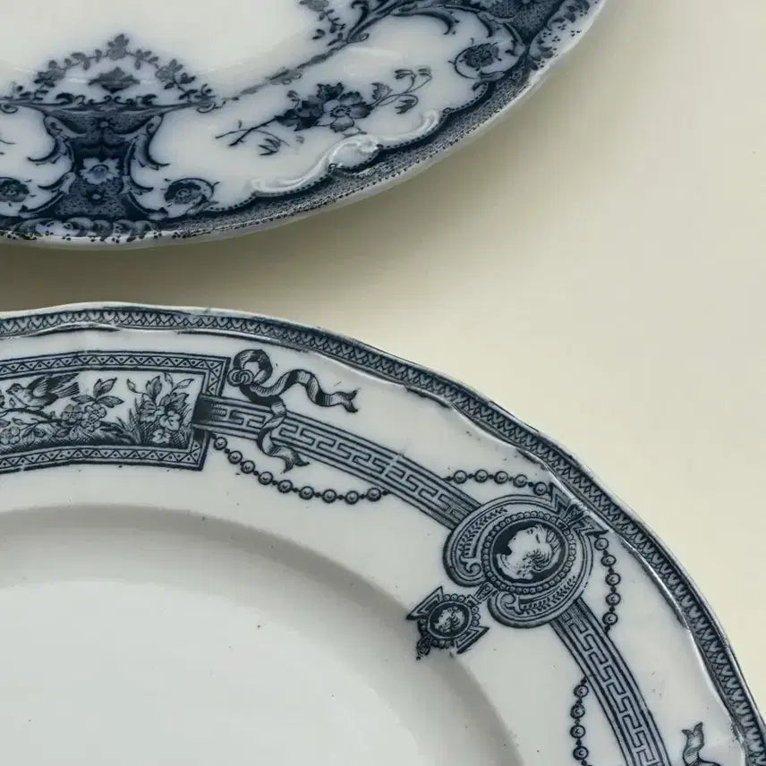 [BUNJANG] Vintage French &amp; British Plate Set / 빈티디 엔틱 프랑스 영국 접시 세트