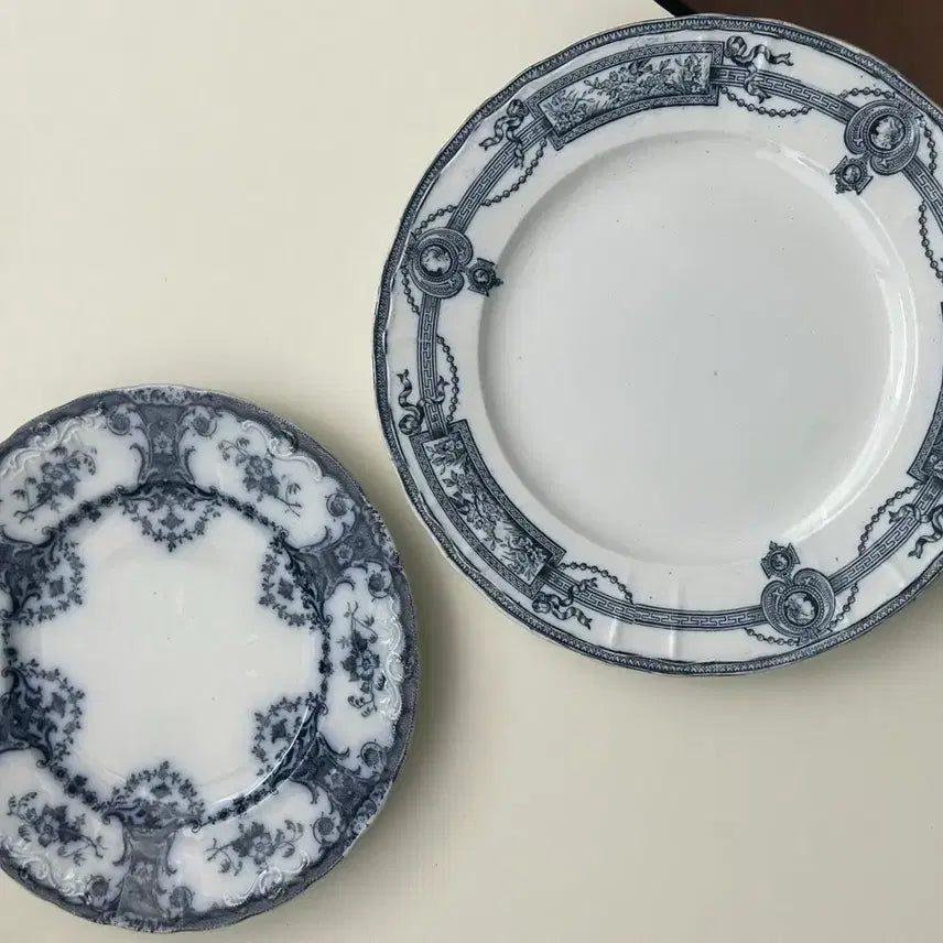 [BUNJANG] Vintage French &amp; British Plate Set / 빈티디 엔틱 프랑스 영국 접시 세트