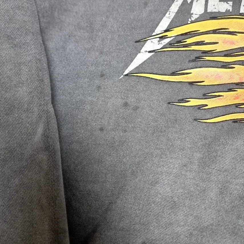 [BUNJANG] Metallica Skull Print Hoodie Gray / 빈티지 메탈리카 해골 프린팅 후드티 그레이(free)