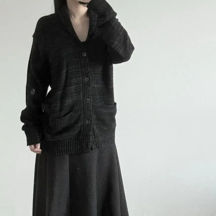[BUNJANG] Vintage Knit Cardigan Black Archive / 빈티지 니트 가디건 블랙 아카이브