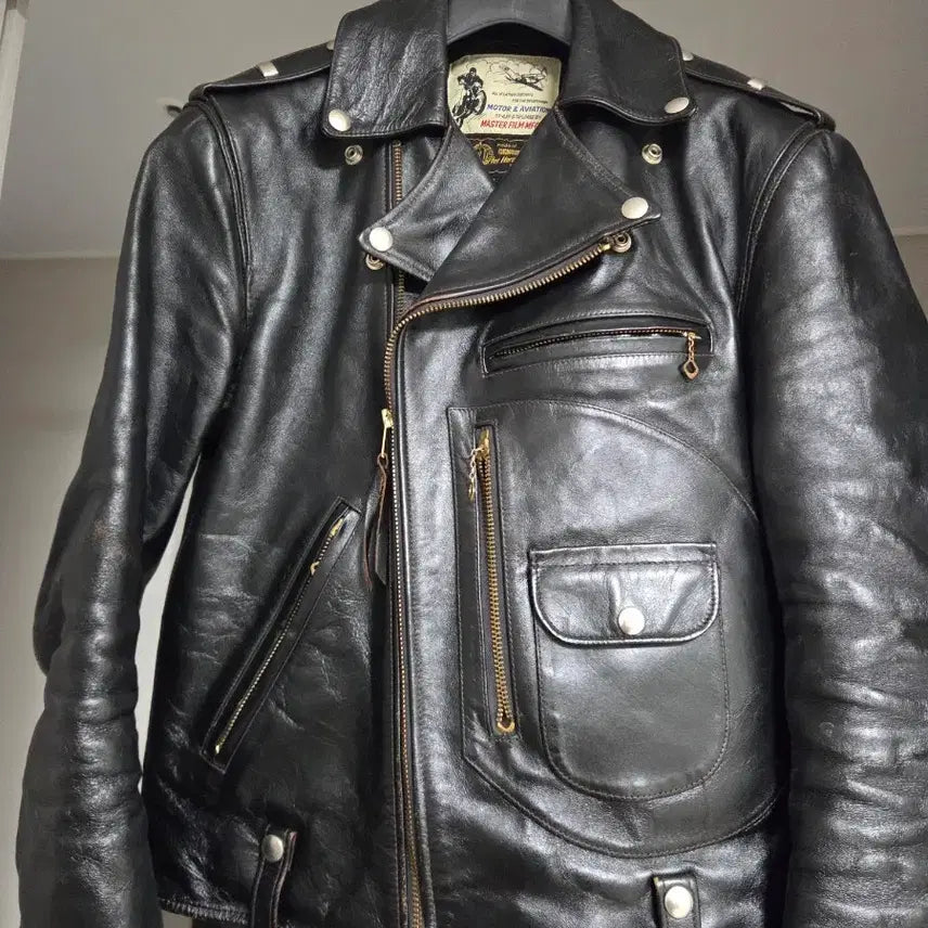[BUNJANG] Masterfilm Roadchamp Horsehide Leather Jacket / 마스터필름 로드챔프 홀스하이드 말가죽자켓 36