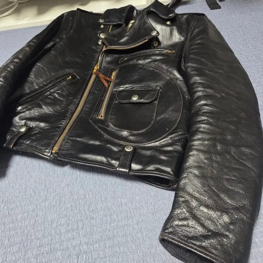 [BUNJANG] Masterfilm Roadchamp Horsehide Leather Jacket / 마스터필름 로드챔프 홀스하이드 말가죽자켓 36