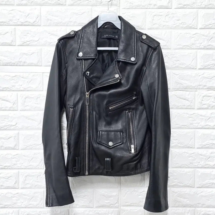 [BUNJANG] ZARA Lambskin Leather Jacket / S 자라 ZARA 양가죽 자켓 램스킨 레더자켓 C201