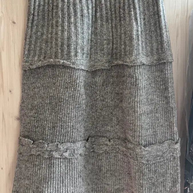 [BUNJANG] Unbalanced Knit Skirt / M) 언발 니트 스커트