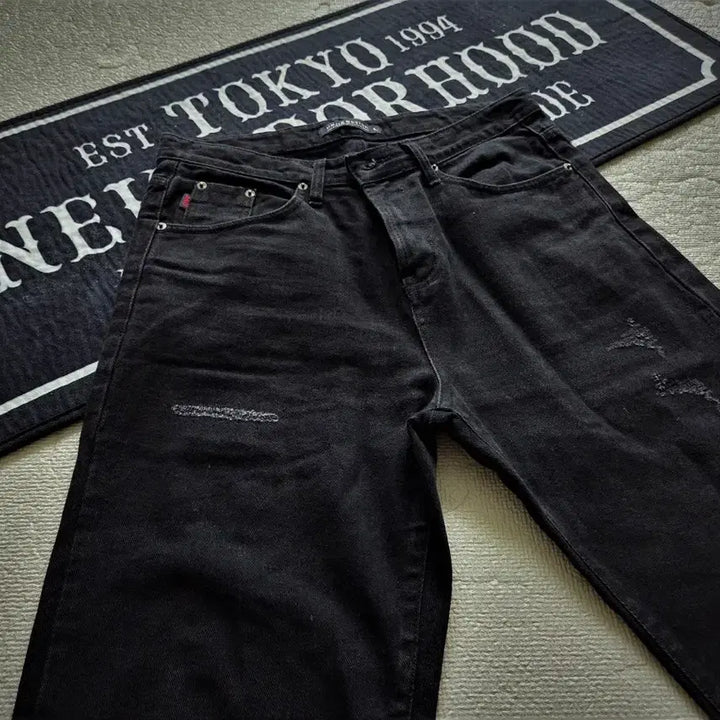 [BUNJANG] Unice Design Perfect Fit Denim Pants Black L / 유니스디자인 퍼펫트핏 데님 팬츠 블랙  L 팝니다.