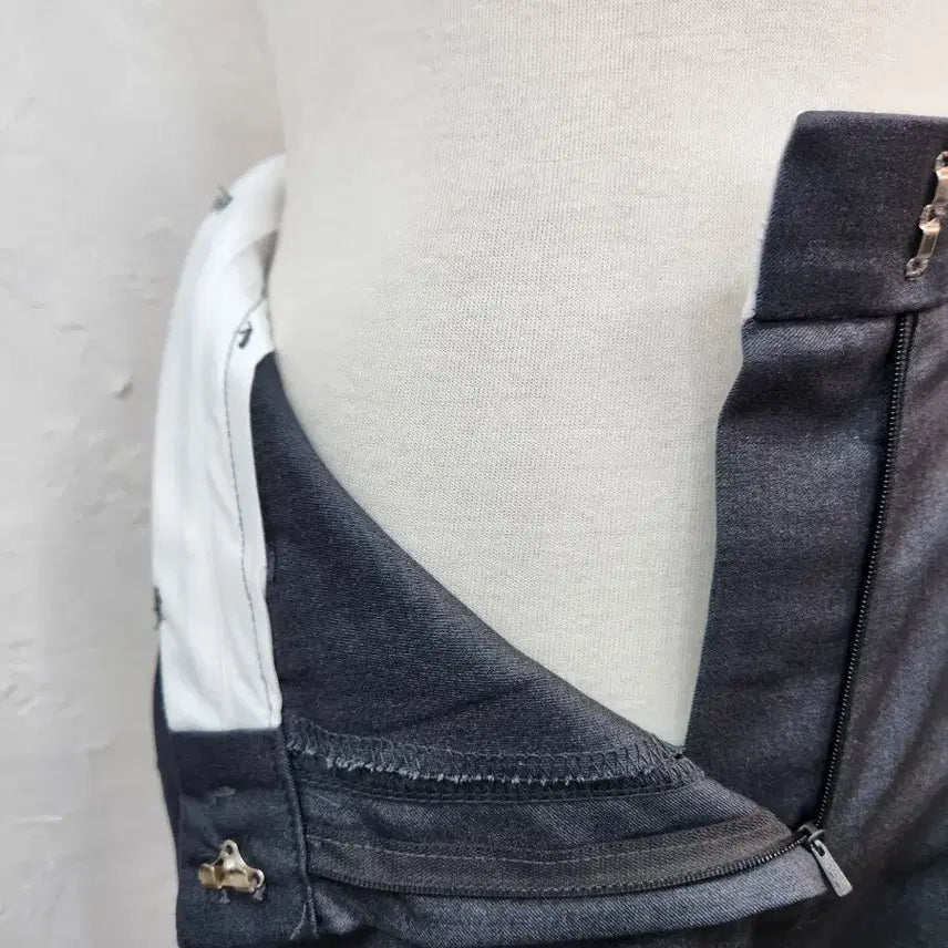 [BUNJANG] Dark Gray Wide Slacks / 다크 그레이 와이드 슬랙스