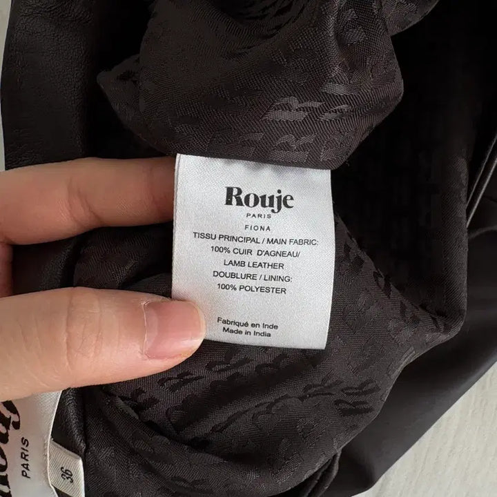 [BUNJANG] Rouje Midi Lambskin Leather Skirt / Rouje 루즈 미디 가죽스커트