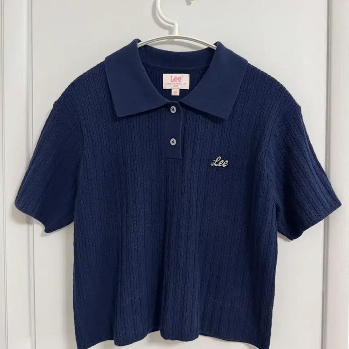 [BUNJANG] LEE Navy Short Sleeve Knit Top / 리 반팔 니트