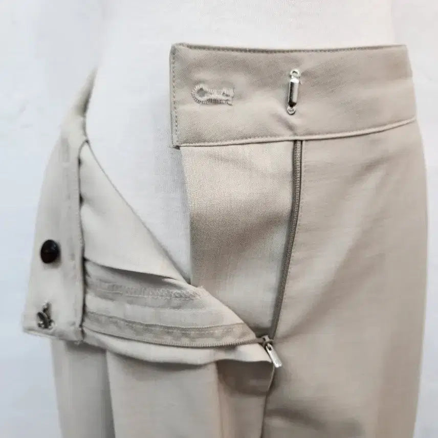 [BUNJANG] Beige Cargo Wide Pants / 베이지 카고 와이드 팬츠