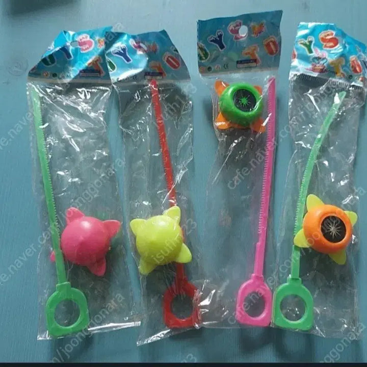 [BUNJANG] Vintage Mini Spinning Top Set / 옛날 문구점에 판매하였던 미니팽이4종 일괄 (미개봉)