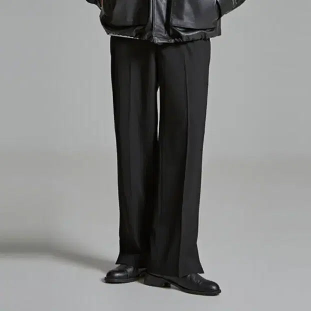 [BUNJANG] SPAO For Men Slit Semi Wide Slacks Black Pants / 스파오 포맨 슬릿 세미 와이드 슬랙스 블랙 36 사이즈 90 새제품 바지