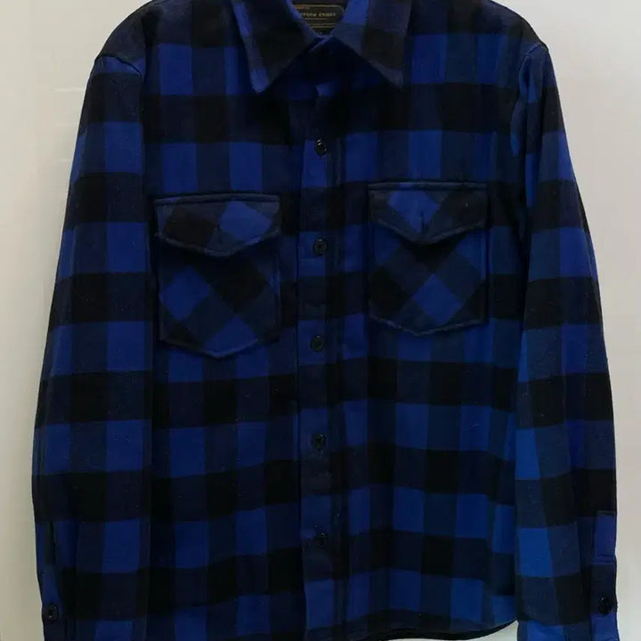 [BUNJANG] Uniform Bridge Padded Check Shirt / 유니폼브릿지 패디드 체크셔츠 블루블랙 L