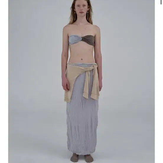 [BUNJANG] Verso Reversible Pleated Long Skirt / 베르소 verso 리버시블 주름 롱스커트 아이보리컬러