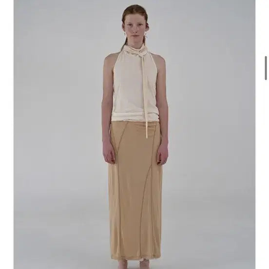 [BUNJANG] Verso Reversible Pleated Long Skirt / 베르소 verso 리버시블 주름 롱스커트 아이보리컬러