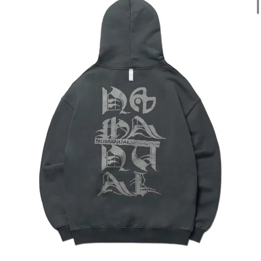 [SOLD OUT] (L) 노매뉴얼 BLACK LETTER HOODIE 후드티 판매