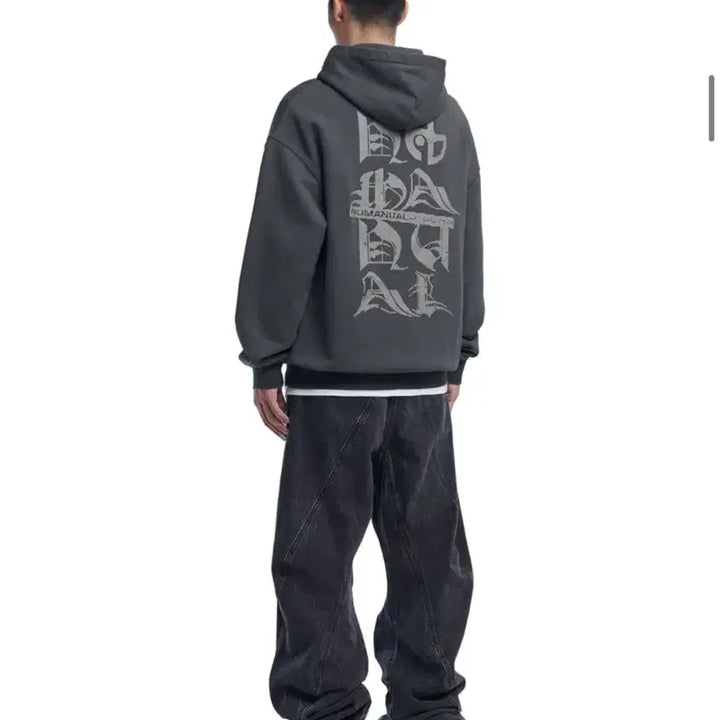 [SOLD OUT] (L) 노매뉴얼 BLACK LETTER HOODIE 후드티 판매