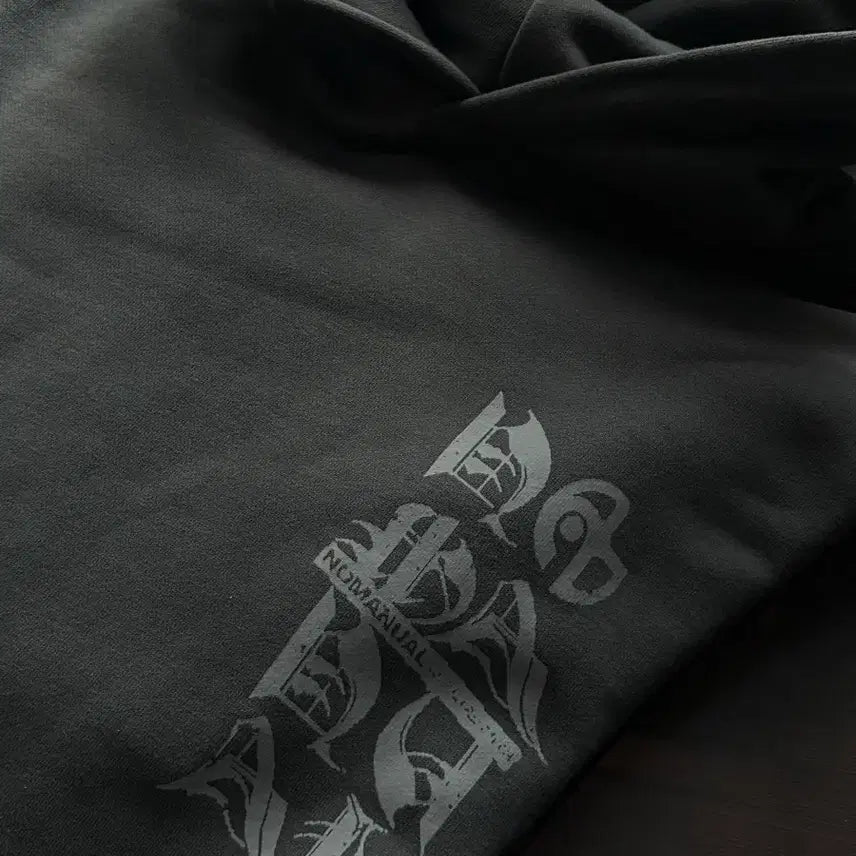 [SOLD OUT] (L) 노매뉴얼 BLACK LETTER HOODIE 후드티 판매