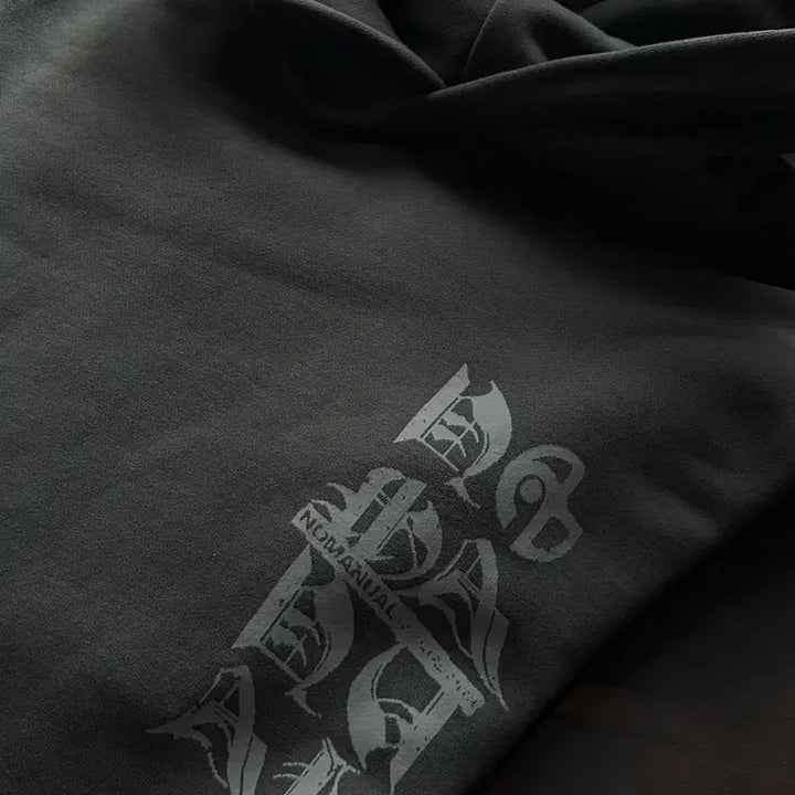 [SOLD OUT] (L) 노매뉴얼 BLACK LETTER HOODIE 후드티 판매