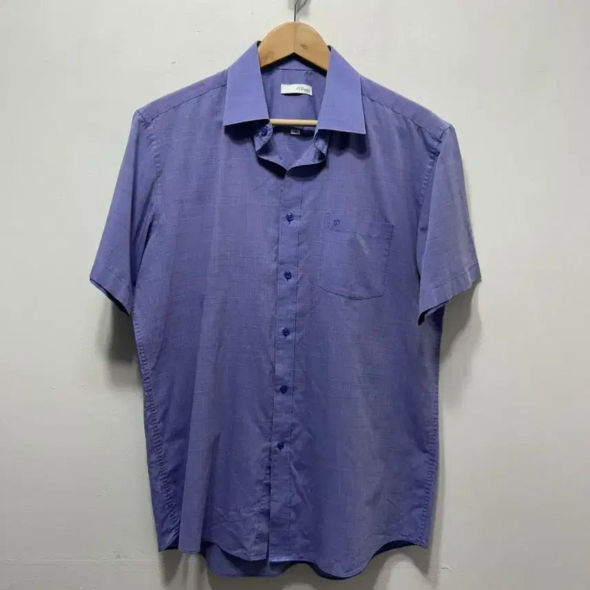[SOLD OUT] 에스티듀퐁 블루 반팔 셔츠 105사이즈
